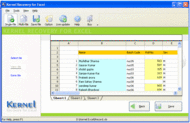 Excel Recovery Software screenshot